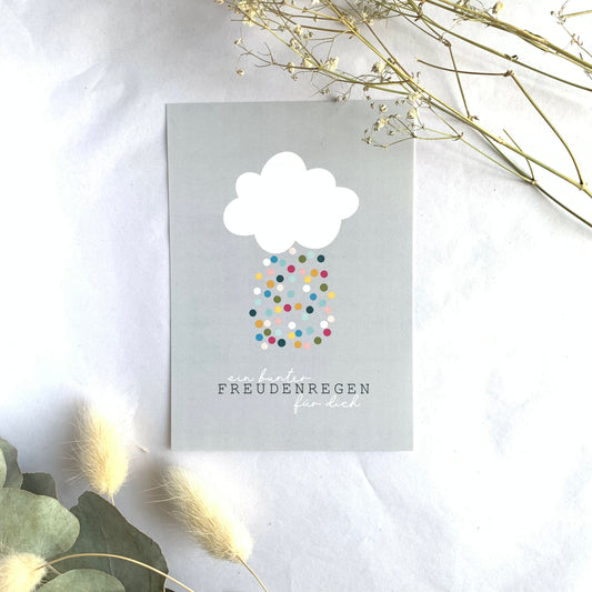 Postkarte 'Freudenregen'