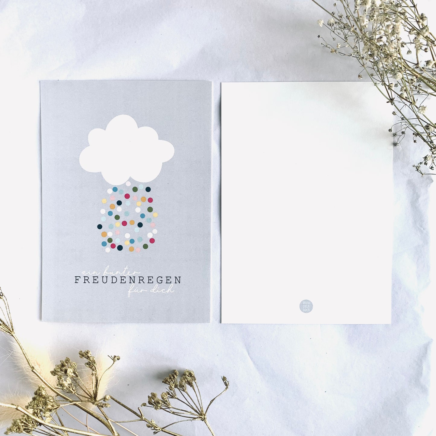 Postkarte 'Freudenregen'