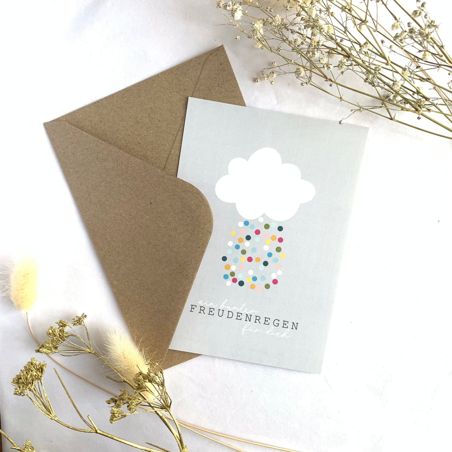 Postkarte 'Freudenregen'