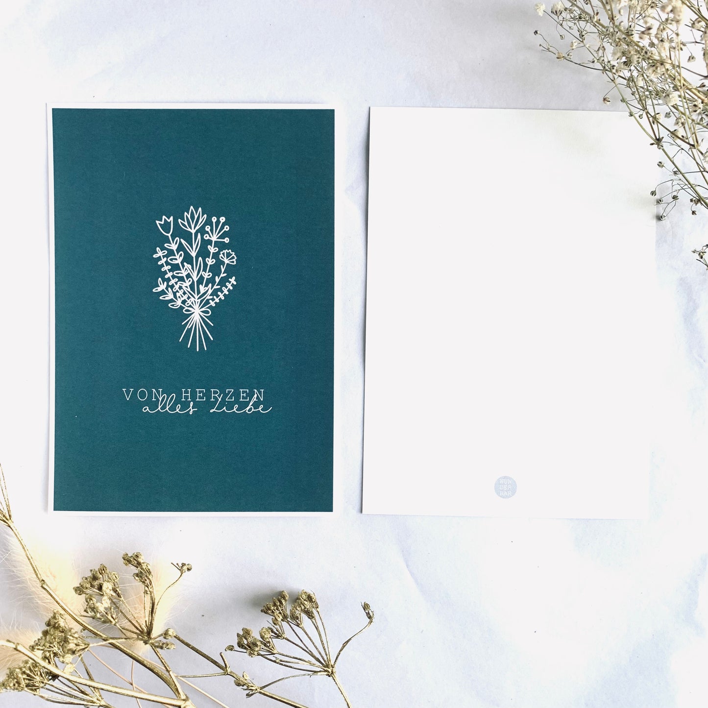 Postkarte 'Von Herzen'