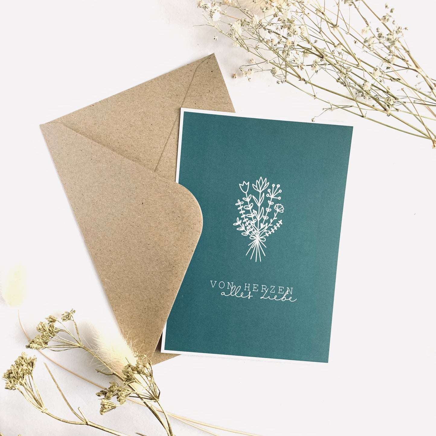 Postkarte 'Von Herzen'