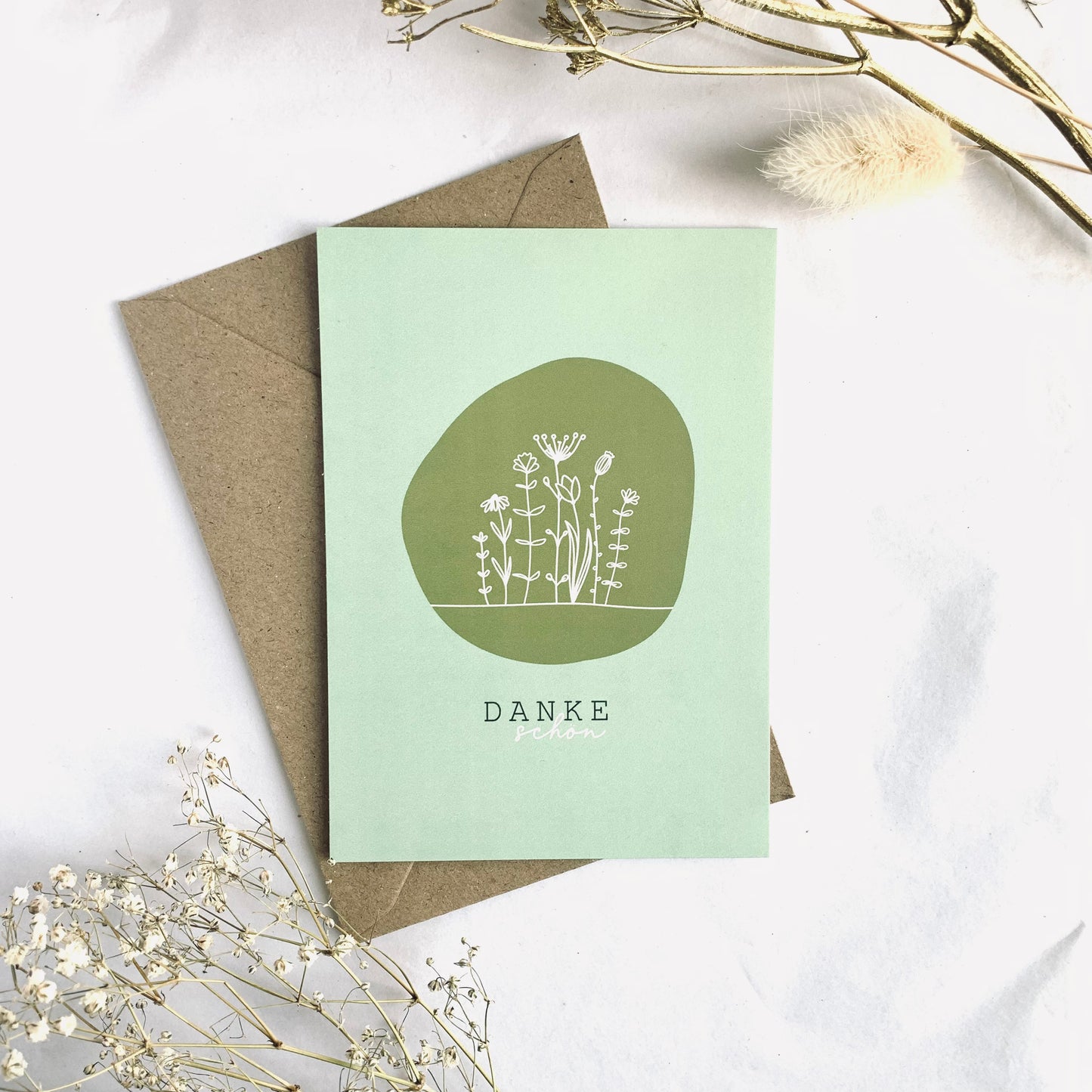 Postkarte 'Danke schön'