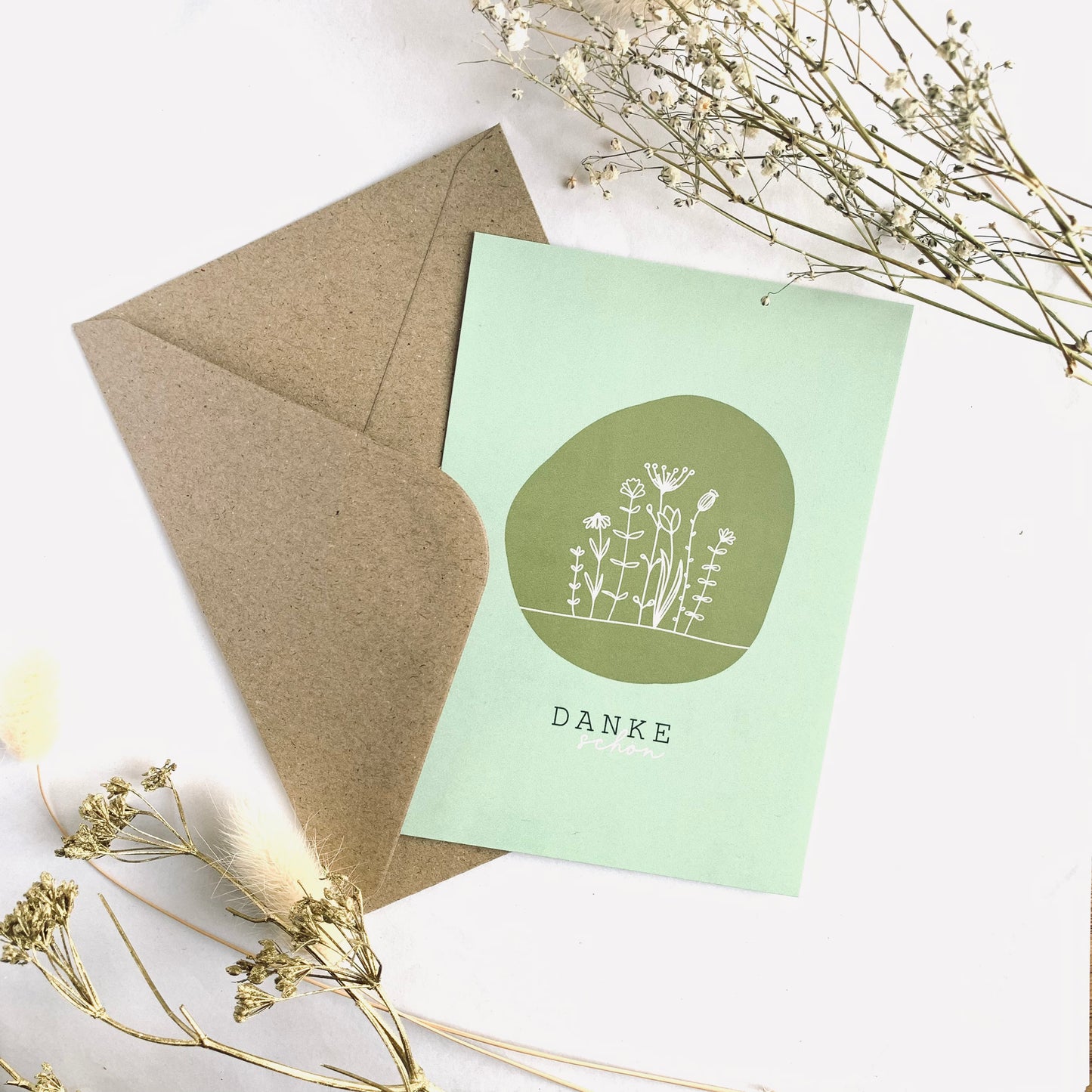Postkarte 'Danke schön'