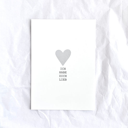Postkarte 'Ich habe Dich lieb'