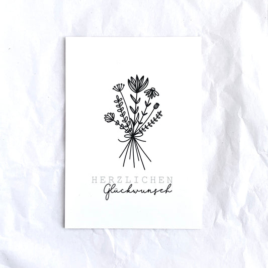 Postkarte 'Blumenstrauß'