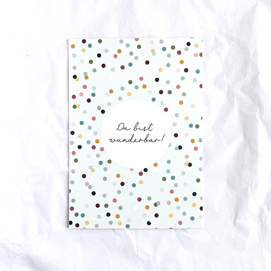 Postkarte 'Du bist wunderbar'