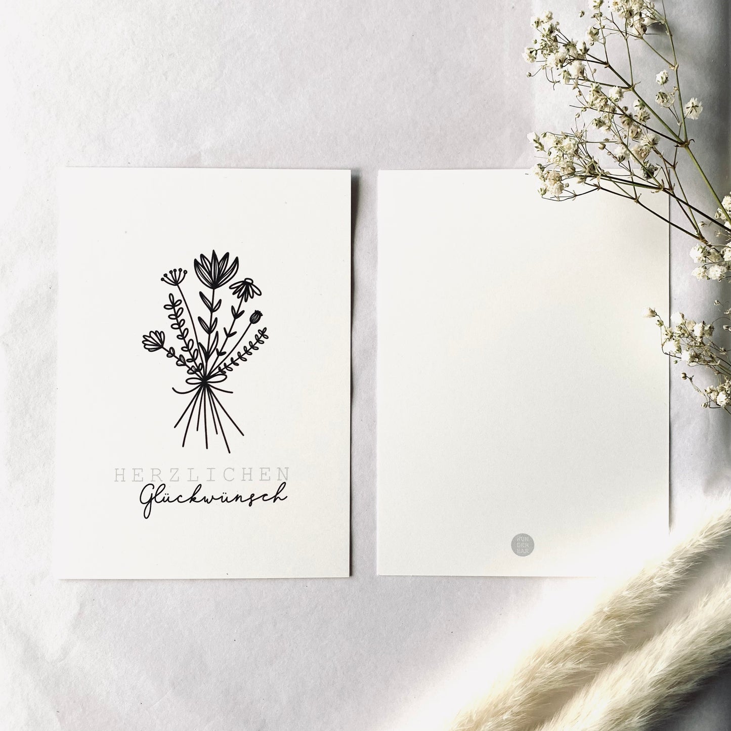 Postkarte 'Herzlichen Glückwunsch'