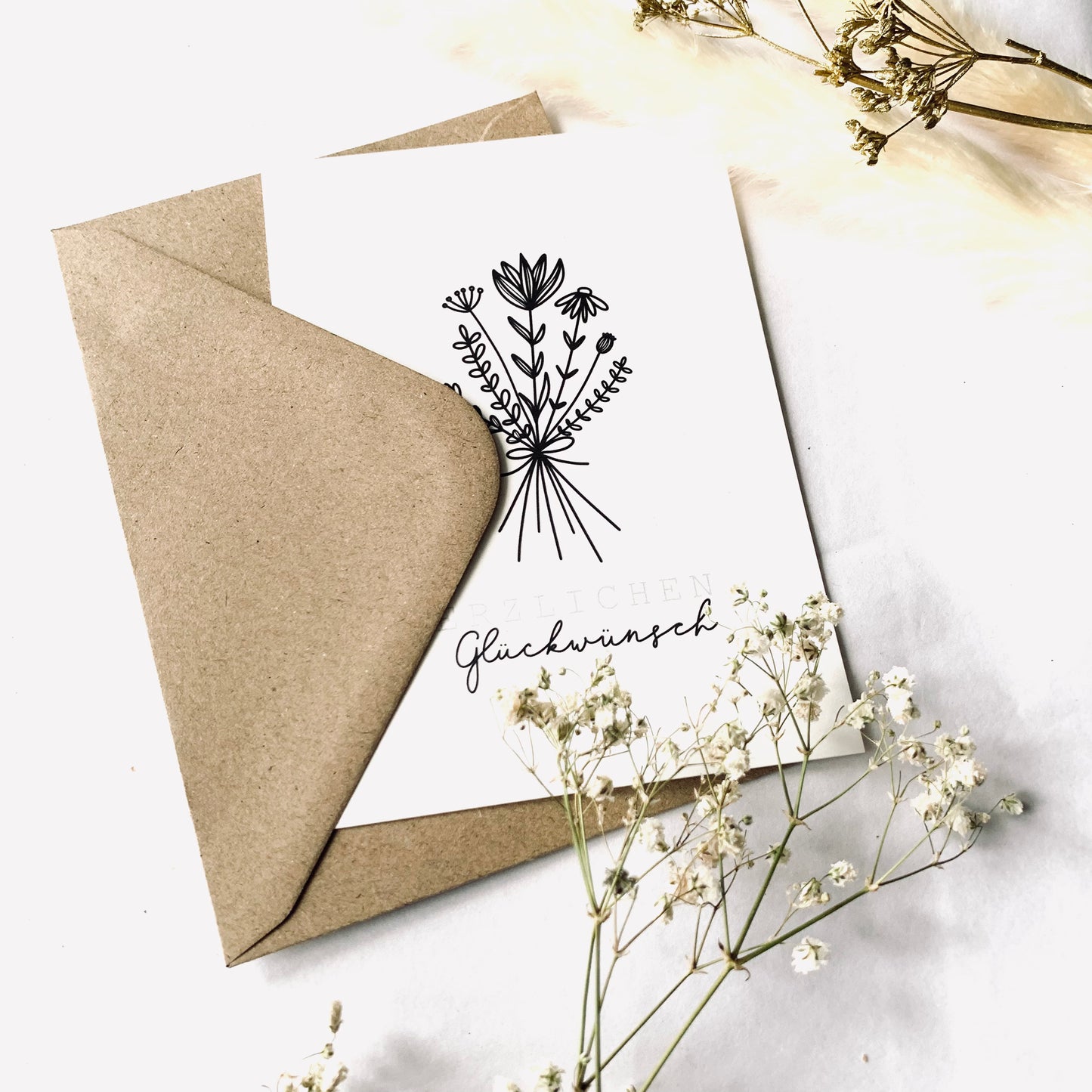 Postkarte 'Herzlichen Glückwunsch'