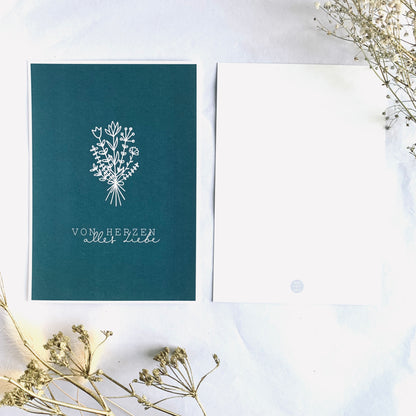 Postkarte 'Von Herzen'