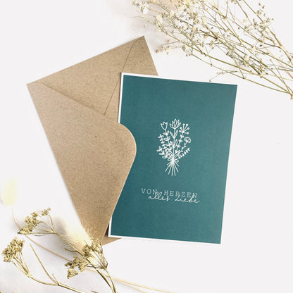 Postkarte 'Von Herzen'