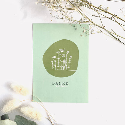 Postkarte 'Danke schön'