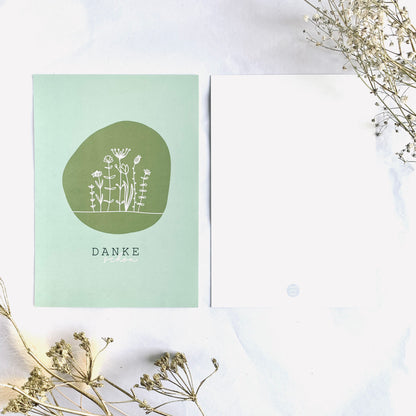 Postkarte 'Danke schön'