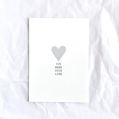 Postkarte 'Ich habe Dich lieb'