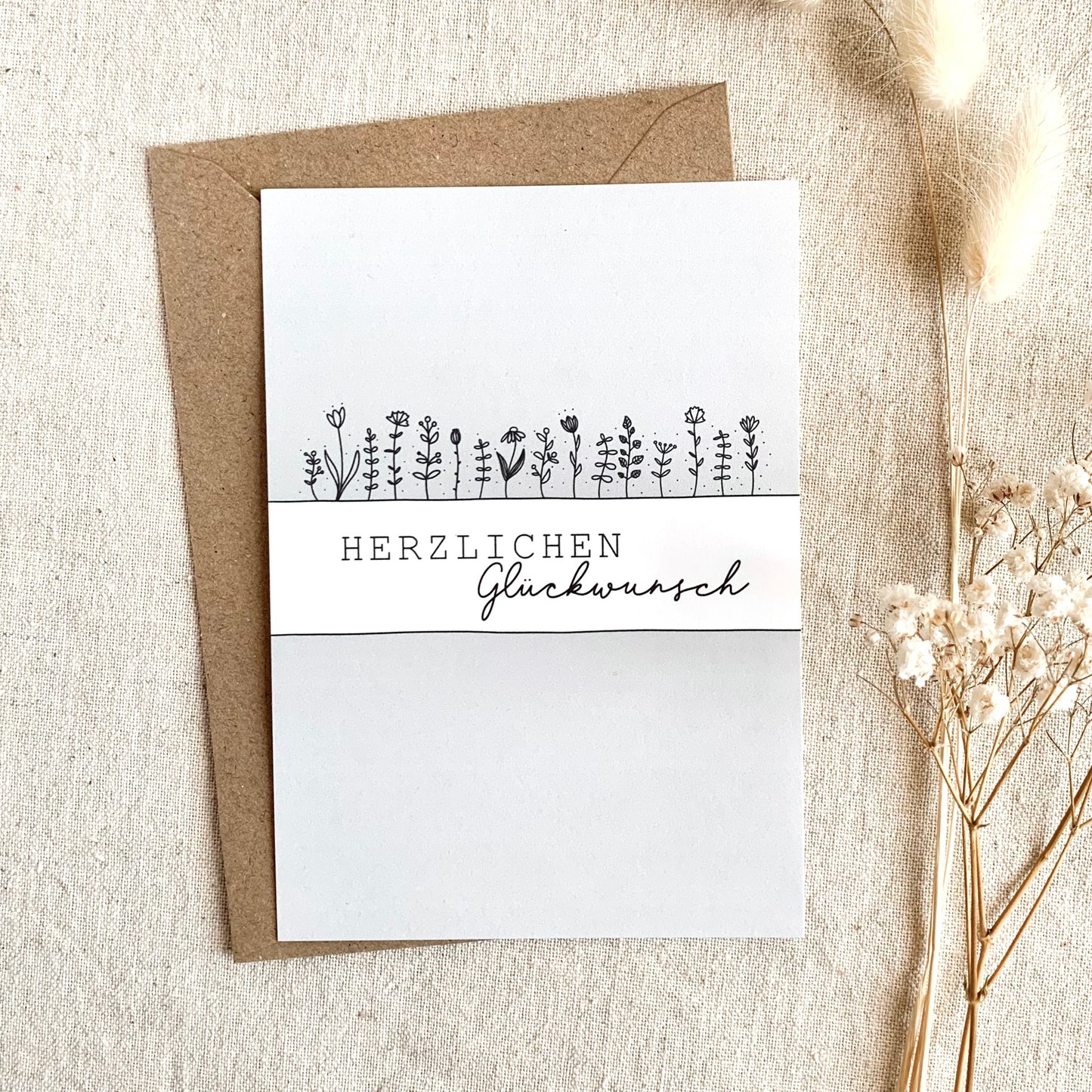 Postkarte 'Herzlichen Glückwunsch'