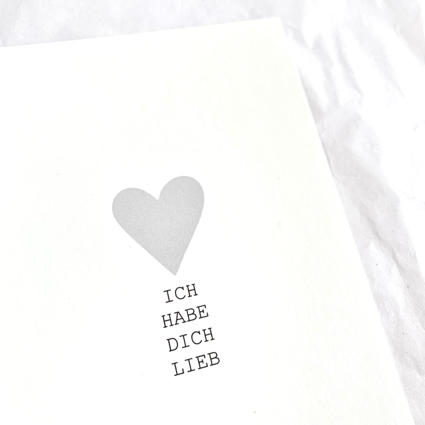 Postkarte 'Ich habe Dich lieb'