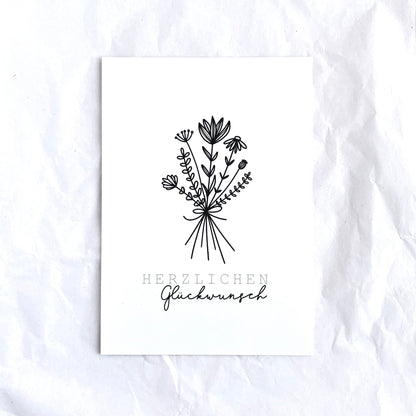 Postkarte 'Blumenstrauß'