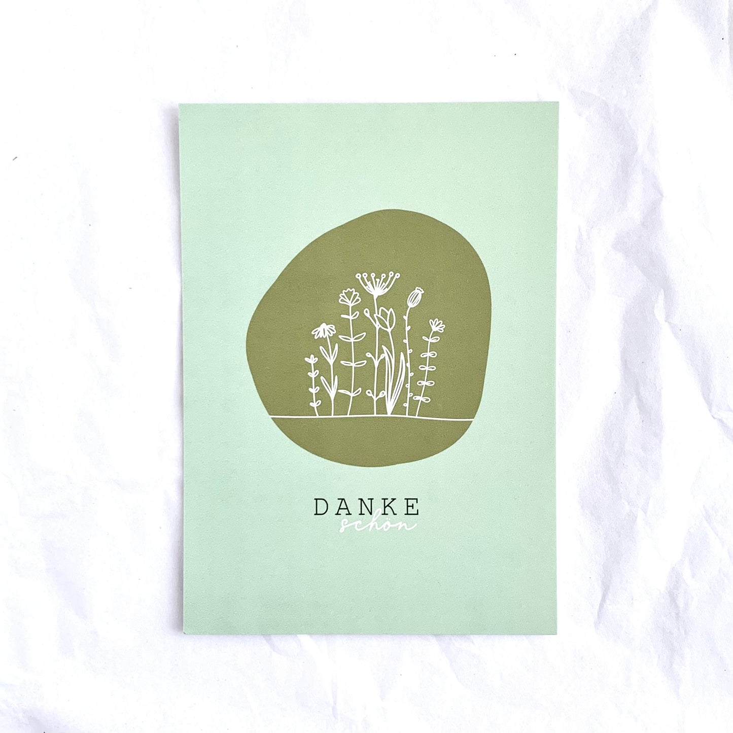 Postkarte 'Danke schön'