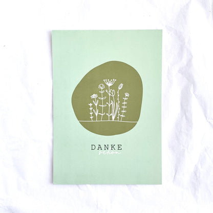 Postkarte 'Danke schön'