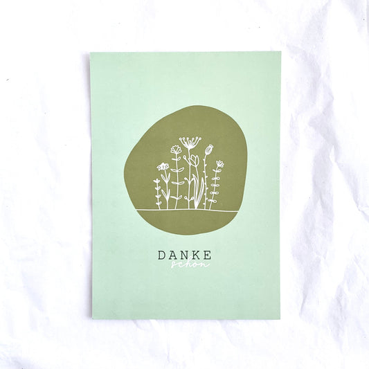 Postkarte 'Danke schön'