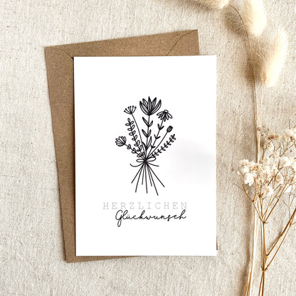 Postkarte 'Blumenstrauß'