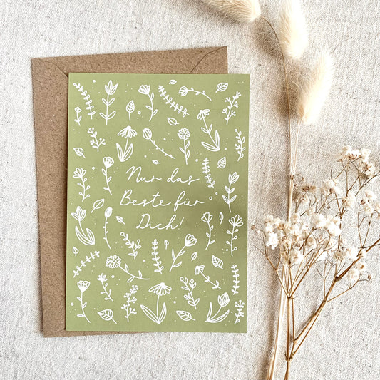 Postkarte 'Nur das Beste'