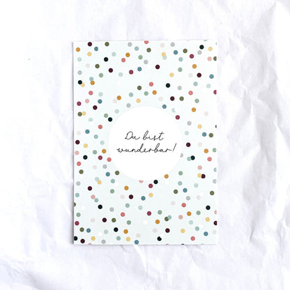 Postkarte 'Du bist wunderbar'
