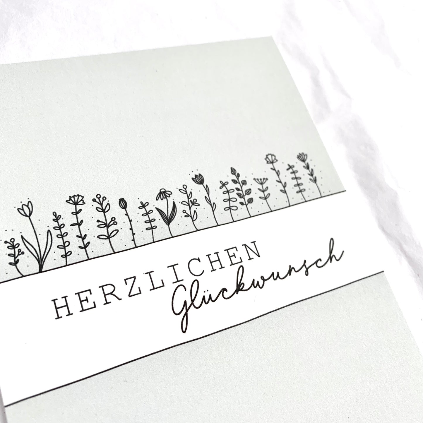 Postkarte 'Herzlichen Glückwunsch'