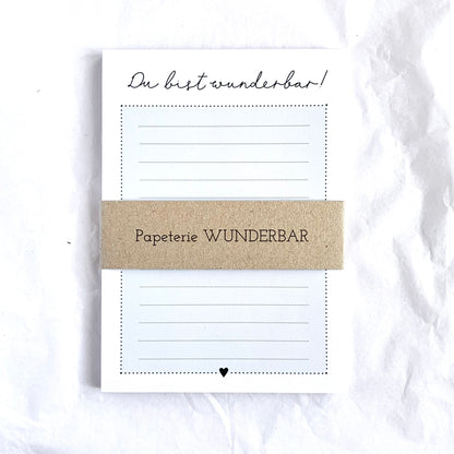 Notizblock 'Du bist wunderbar'