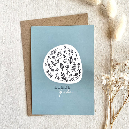 Postkarte 'Liebe Grüße'