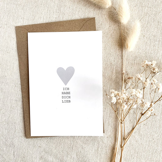 Postkarte 'Ich habe Dich lieb'