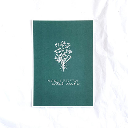 Postkarte 'Von Herzen'