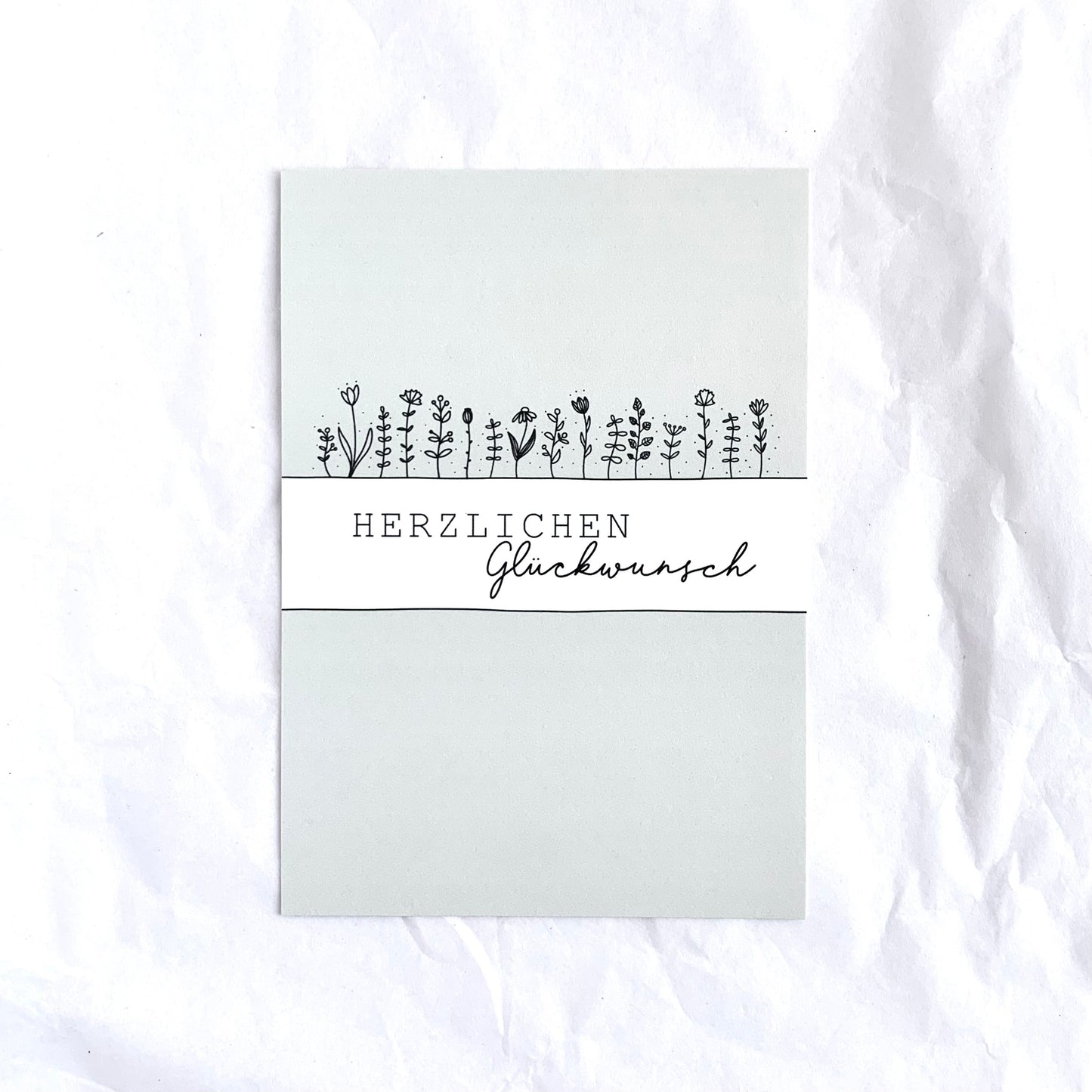 Postkarte 'Herzlichen Glückwunsch'