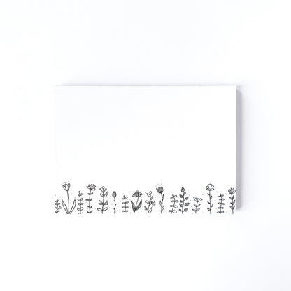 Notizblock / Memopad 'Blumenwiese'
