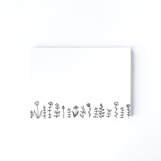 Notizblock / Memopad 'Blumenwiese'
