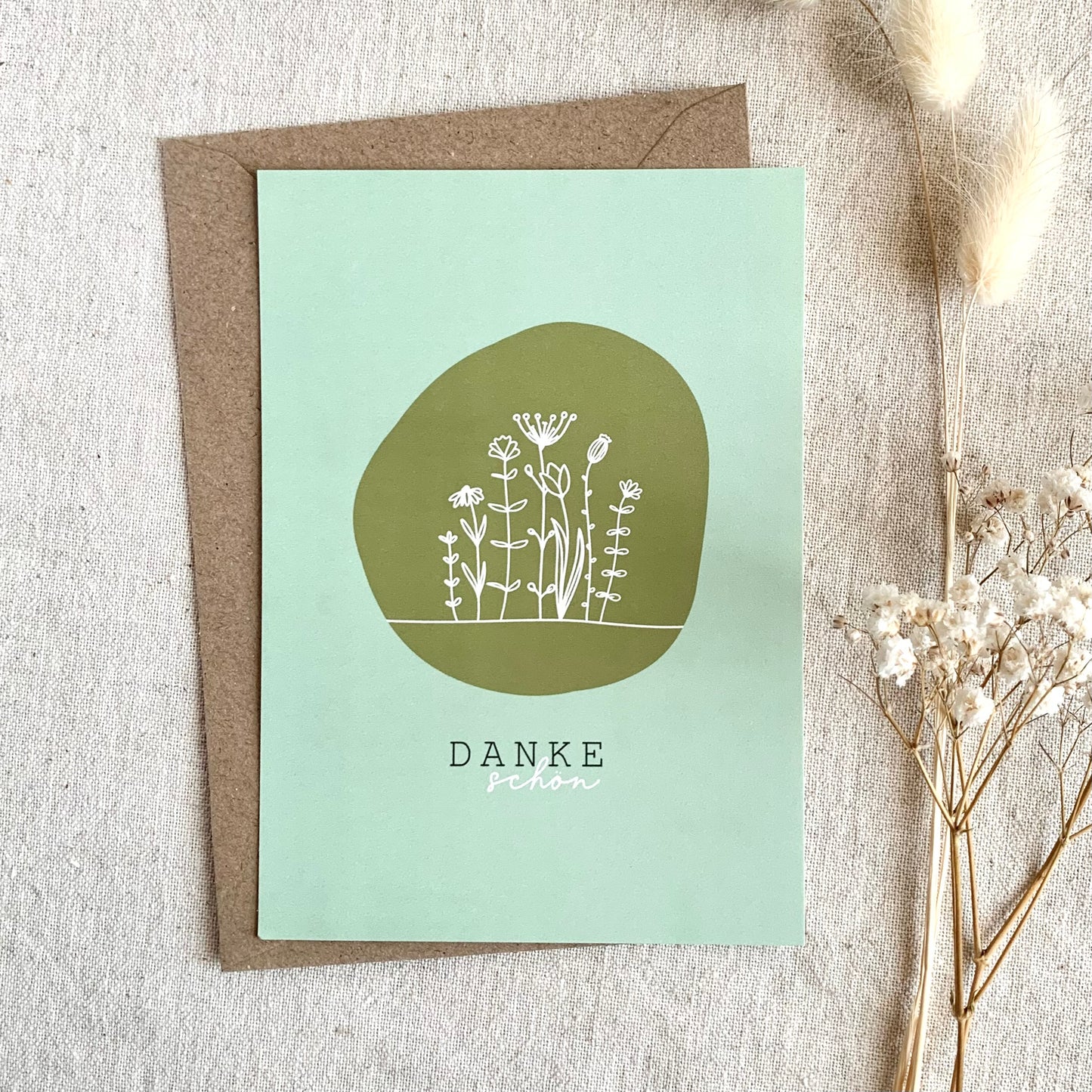 Postkarte 'Danke schön'