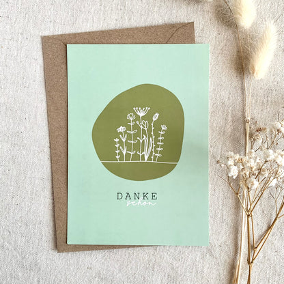 Postkarte 'Danke schön'