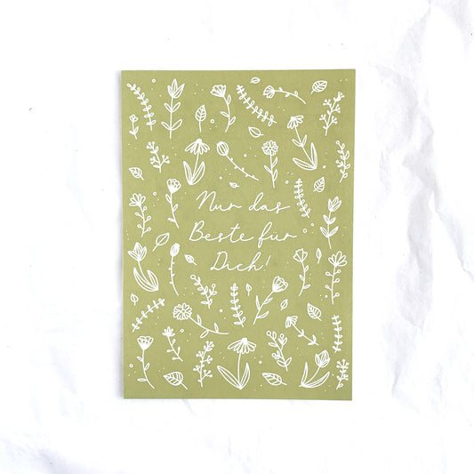 Postkarte 'Nur das Beste'