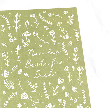 Postkarte 'Nur das Beste'