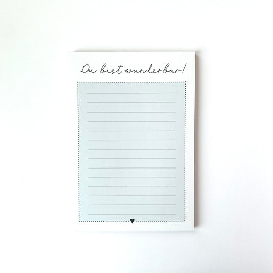 Notizblock / TO-DO-Liste 'Wunderbar'